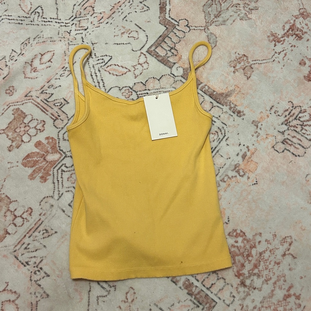 Donni Rib Spaghetti Tank Butter - Picture 3 of 3